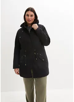 Korte, katoenen parka met opstaande kraag, getailleerd, bonprix