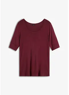 Shirt met ronde hals van zachte viscose, bonprix