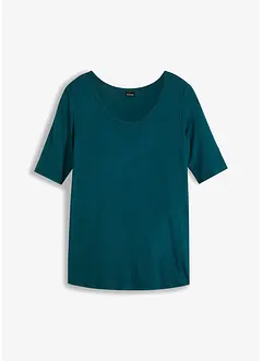 Shirt met ronde hals van zachte viscose, bonprix