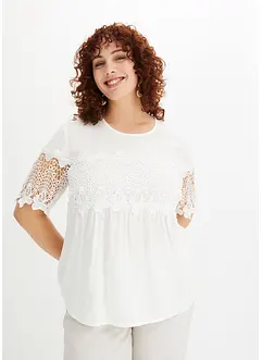 Blouse met kant, bonprix