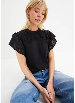 Shirt met broderie anglaise, BODYFLIRT