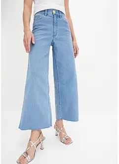 Wide leg jeans met high waist, cropped, bonprix