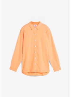 Oversized blouse van linnenmix met knoopsluiting achter, bpc bonprix collection
