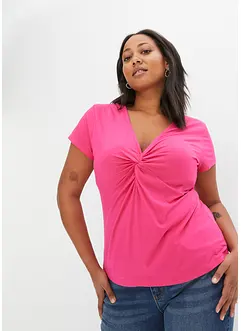 Shirt met knoop in een viscosemix, bonprix