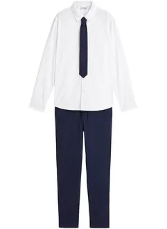 Chino, overhemd en stropdas (3-dlg. set), bonprix