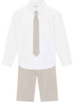 Jongens feestelijk overhemd, korte broek, vlinderstrik (3-dlg. set), bpc bonprix collection