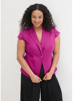 Blazer van katoen-satijn met korte mouwen, bonprix