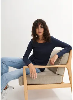 Katoenen longsleeve met ronde hals, bonprix