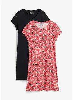 Shirtjurk van katoen met splitten opzij (set van 2), bonprix