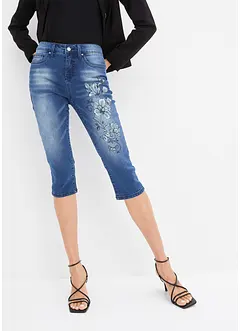 Capri jeans met vlinderprint, bonprix