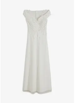 Trouwjurk met carmenhals en kant, bonprix