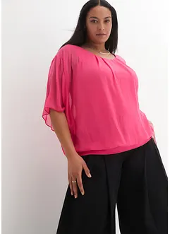 Chiffon blouse met ondershirt, bonprix
