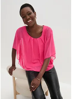 Chiffon blouse met ondershirt, bonprix
