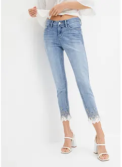 Skinny jeans met kant, bonprix