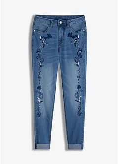 Slim fit jeans met mid waist, cropped, bonprix