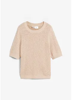 Gebreid shirt, halflange mouw, bonprix