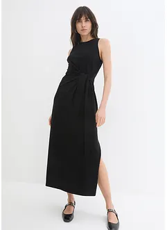 Jersey jurk met knoop, bonprix