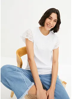 Shirt met broderie anglaise, bonprix