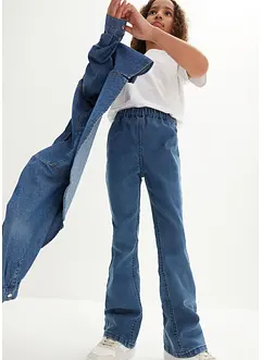 Meisjes jegging, flared, mid waist, bonprix