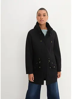 Korte, katoenen parka met opstaande kraag, getailleerd, bonprix