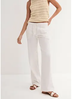 Wijde broek met linnen, bonprix