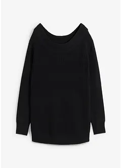 Geribde trui met boothals, bonprix