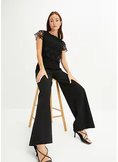 Jumpsuit met kant, bonprix