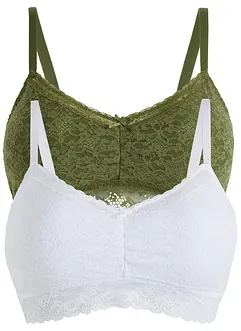 Pink Collection bralette zonder beugels (set van 2) met gerecycled polyamide, bonprix