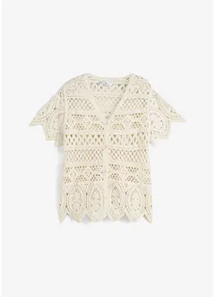 Cropped crochet vest, bonprix