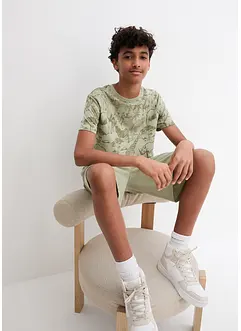 Jongens T-shirt en bermuda van biologisch katoen (2-dlg. set), bonprix