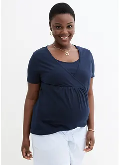 2-in-1 zwangerschapsshirt / voedingsshirt (set van 2), bonprix
