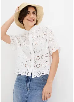 Blouse met broderie anglaise, bonprix