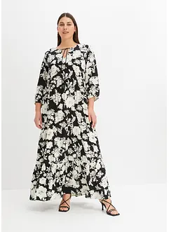 Gedessineerde maxi jurk van vloeiende viscose, bonprix