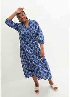 Wijde maxi jurk van katoen-jersey met zakken, bonprix