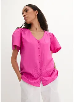 Blouse met vleugelmouwen en broderie anglaise, bpc bonprix collection