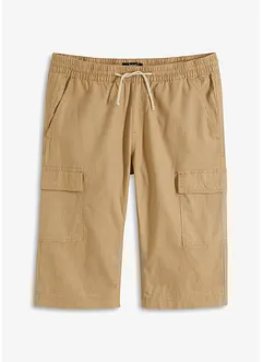 Cargo instapbermuda met linnen, regular fit, bonprix