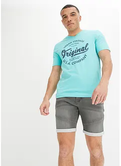 T-shirt met V-hals van biologisch katoen, bonprix