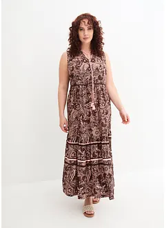 Geweven maxi jurk met print, bonprix