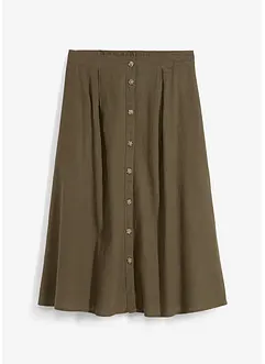 Midi rok met linnen, bonprix