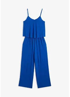 Jersey plissé jumpsuit, bonprix