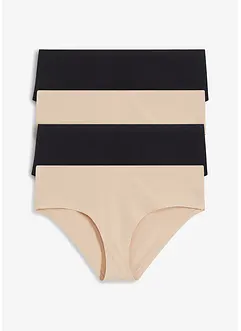 Naadloze hipster (set van 4) met biologisch katoen, bonprix