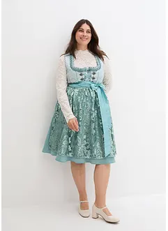 Dirndl met pailletten en schort (2-dlg. set), bonprix