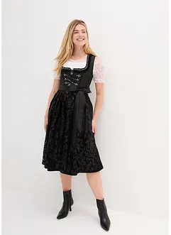 Dirndl met pailletten en schort (2-dlg. set), bonprix