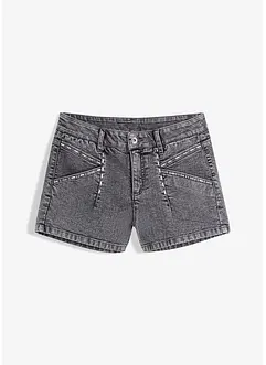 Jeans short met studs, bonprix