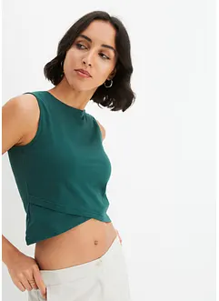 Cropped top van katoen-stretch, bonprix