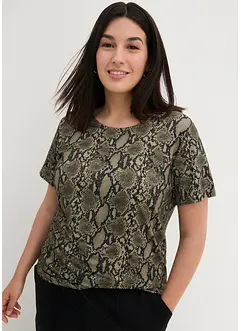 Longshirt met animalprint van viscose, bonprix