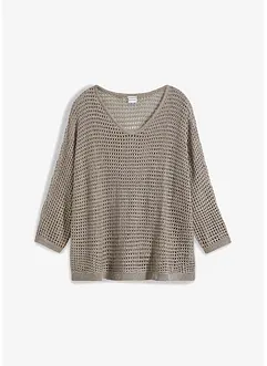 Ajour trui met glitter, bonprix