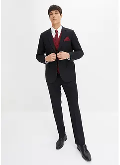 Slim fit trouwpak (5-dlg. set): colbert, broek, gilet, stropdas, pochet, bonprix