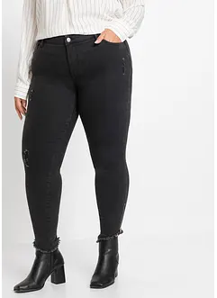 Skinny stretch jeans, mid waist, bonprix