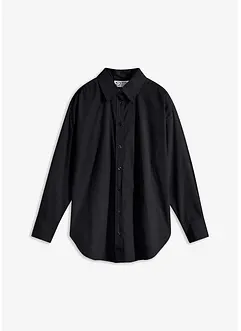 Oversized overhemdblouse met knoopsluiting van katoen, bonprix